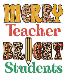 Holly Jolly Teacher Sublimation Design