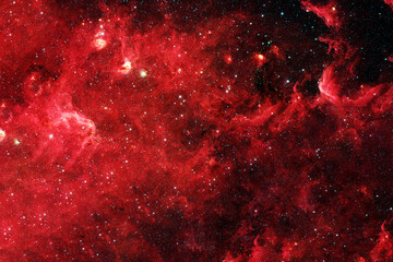 Red galaxy in deep space. Elements of this image were furnished by NASA