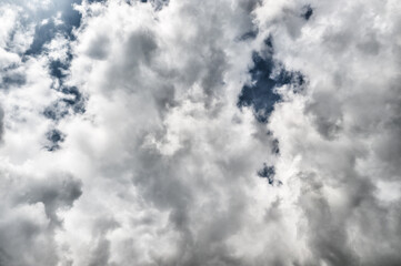 Beautiful Blue Sky. Cloudy. Use as a Background. Bright Sunny Day.