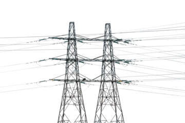 Two electricity pylons