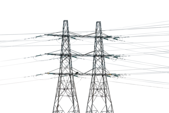 Two electricity pylons