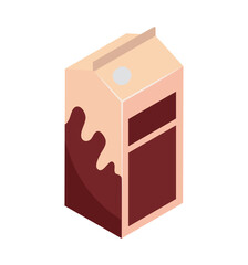 isometric chocolate milk box
