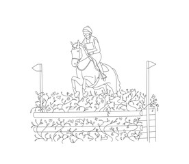 Equestrian eventing cross-country athletes