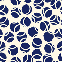 Crossed circles pattern. Circular figures seamless ornament. Geometric motif. Rounds background. Circle shapes wallpaper. Geometrical backdrop. Digital paper. Textile print. Vector work