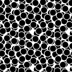 Circles pattern. Circular figures seamless ornament. Geometric motif. Rounds background. Circle shapes wallpaper. Geometrical backdrop. Digital paper, textile print, web design, abstract. Vector art