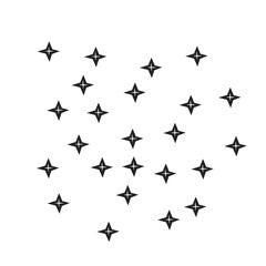 Set of black hand drawn doodle stars