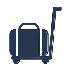 suitcase in cart