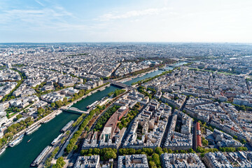 aerial view of Paris