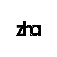 zha letter initial monogram logo design