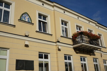 Fototapeta na wymiar Building of Metropolitan Curia on Aleja Najswietszej Maryi Panny. Czestochowa, Poland.