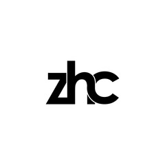 zhc letter initial monogram logo design