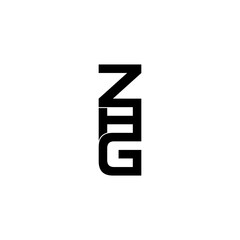 zhg letter initial monogram logo design