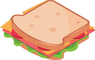 isometric sandwich icon