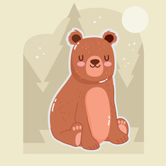 cartoon bear jungle animal