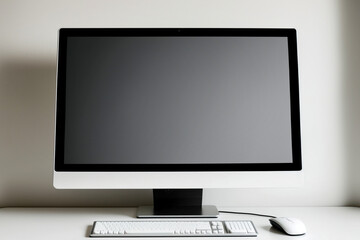 Computer mit leeren Bildschirm als Platzhalter im Büro