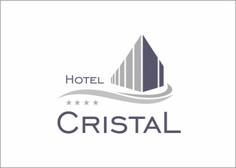 Fototapeta premium Cristal estate company, hotel logo