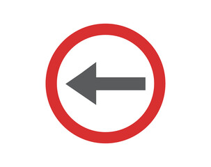 One way to left symbol. 
