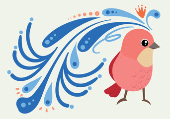 bird cute with decoration