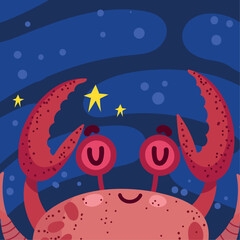 cute crab sea life