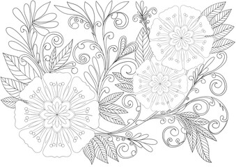 Mehndi Henna Drawing Circular Mandala pattern for tattoo, decoration premium product poster or painting. Decorative ornament in ethnic oriental style. Outline doodle hand draw illustration.