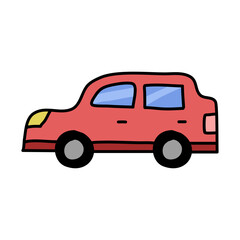 Car illustration. Cute cartoon style for kids. Editable file format.