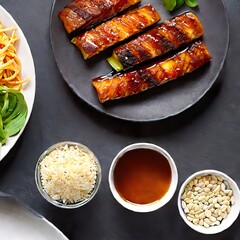 Barbecue Meat and Rice