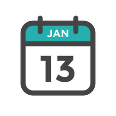 January 13 Calendar Day or Calender Date for Deadlines or Appointment