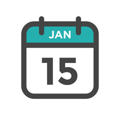 January 15 Calendar Day or Calender Date for Deadlines or Appointment