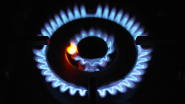 Slow-Motion Ignition of a Gas Stove Turn on the gas stove.