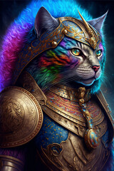 Fototapeta premium Armored Cat Gods