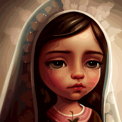 Caricature of the virgin of guadalupe © Fernando