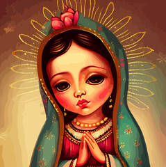 Caricature of the virgin of guadalupe © Fernando