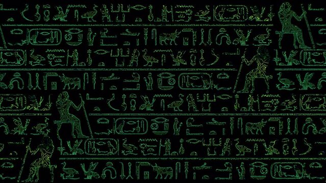 Egypt Ancient Pyramid Wallpaintings Moving Symbols 3D vj loop Abstract background 4k Trippy Texture Alchemy Illusion Egyptian Hieroglyphs