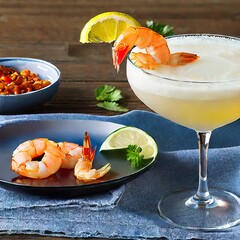 Cocktail with shrimps