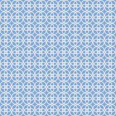 Seamless vector pattern. Line floral pattern seamless background flowers motif. Textile swatch. Modern lux Fabric design. Vector illustration. Abstract geometric texture. Light Blue White 10 eps. Tile