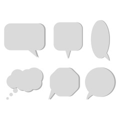 3d set with the messages are voluminous. Cloud technology. Chat icon set. Chat message icon. Vector illustration.