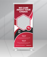 Healthcare and medical Roll up Banner design Stand for Hospital exhibition