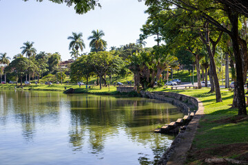 Fototapeta na wymiar Lagoa da Pampulha, in Belo Horizonte, Minas Gerais, Brazil. famous tourist place