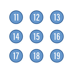 Numeric icon vector design templates