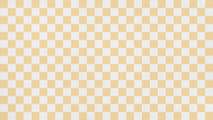 市松模様の入った和紙風の背景素材・テクスチャ　8K UHDサイズ　明るい金色／白