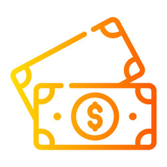 banknote gradient icon