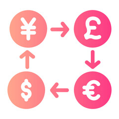 currency gradient icon