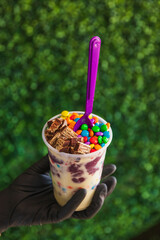 foto de copo personalizado de açaí brasil delicioso