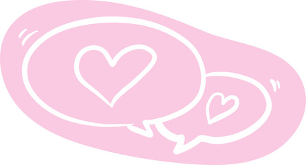 The drawing  love icon for valentine concept