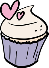 The drawing  love icon for valentine concept