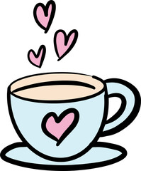 The drawing  love icon for valentine concept