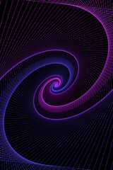 The abstract spiral particle gradient wave.geometric futuristic  digital background.