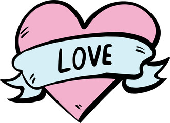 The drawing  love icon for valentine concept