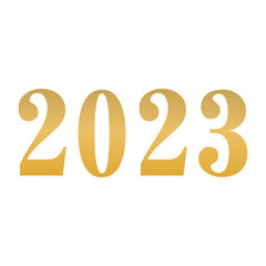 Gold Flat New Year Lettering Number 1