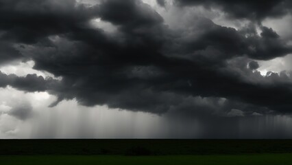 Obraz na płótnie Canvas Dramatic thunderstorm clouds in the dark sky.